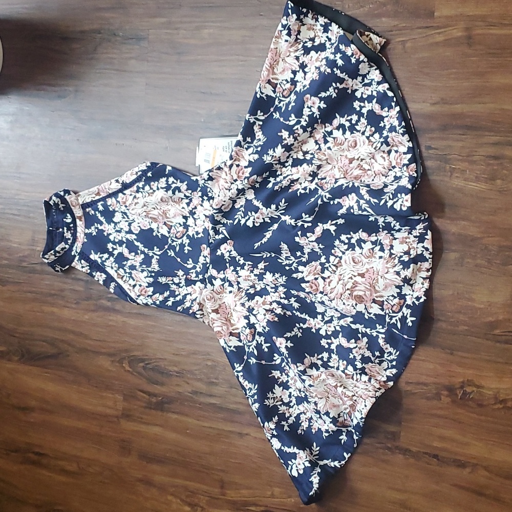 Beautiful Navy blue floral dresd